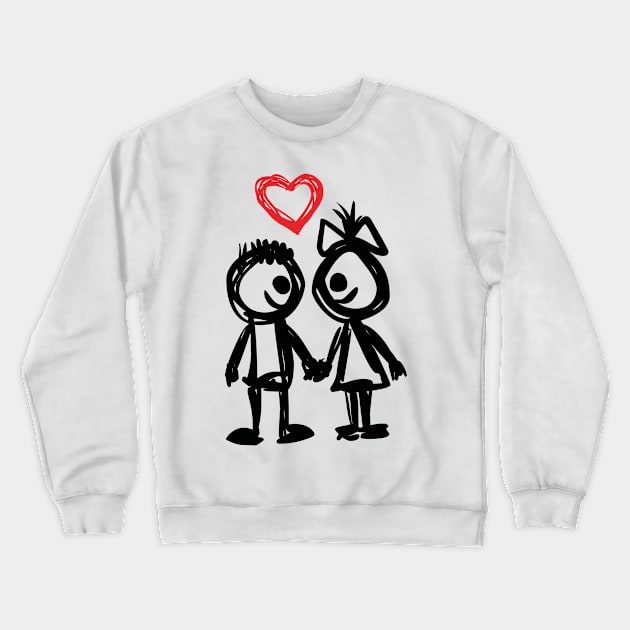 Valentine's Day - Lovely Doodle Crewneck Sweatshirt by GNDesign